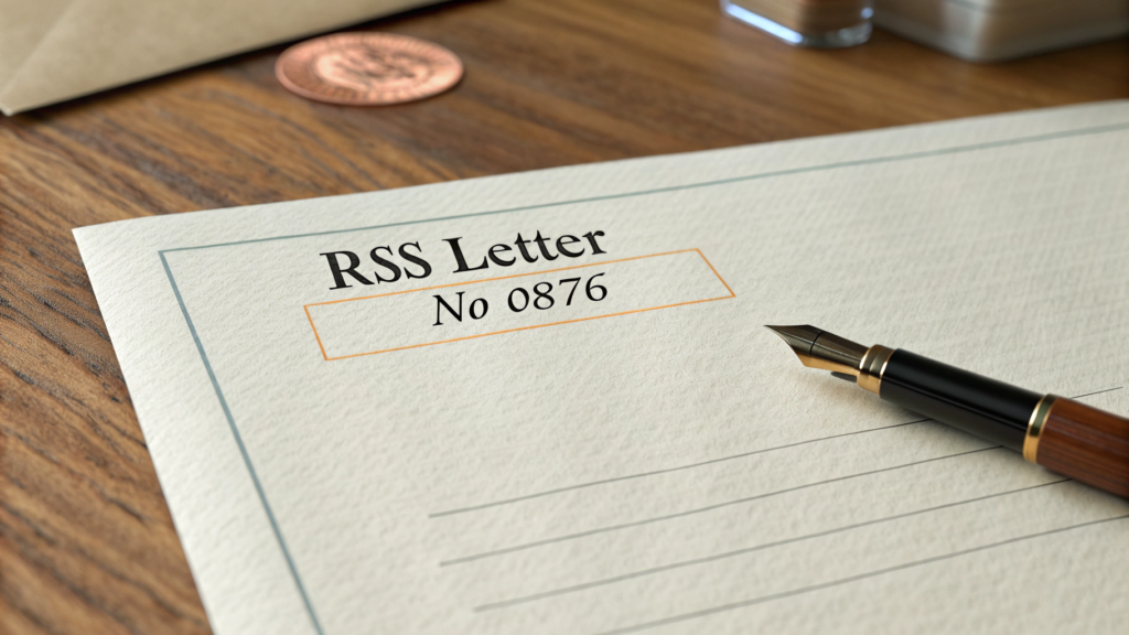 RSS Letter No 0876