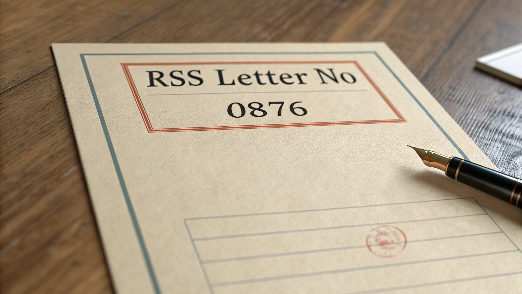 RSS Letter No 0876